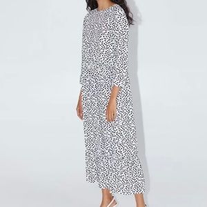 Zara Polka Dot Midi Dress